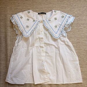Zara Peter Pan collar top